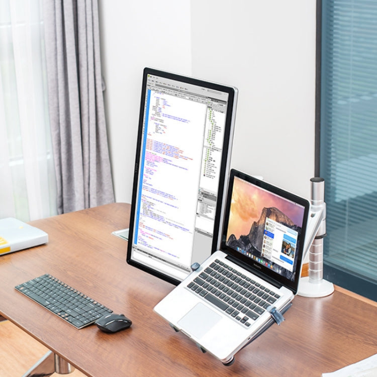 OA-7X Laptop Monitor Desktop Lifting Bracket(Silver) by buy2fix