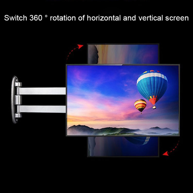 Computer LCD Monitor Wall Mounted Universal Swivel Bracket(Black) by buy2fix