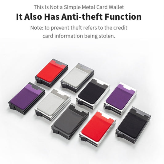 RFID Aluminum Alloy Anti-Degaussing Coin Card Holder(Black Grey) by buy2fix