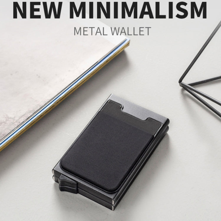 RFID Aluminum Alloy Anti-Degaussing Coin Card Holder(Black) by buy2fix