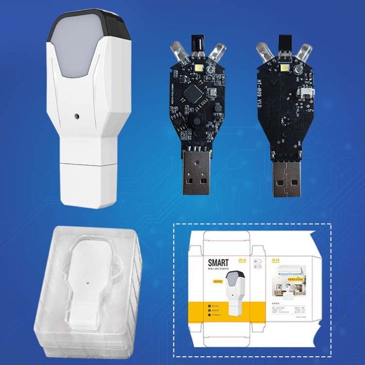 2 PCS IR18 Multifunctional Infrared WiFi Intelligent Voice Remote Control With Night Light Function(White) by buy2fix