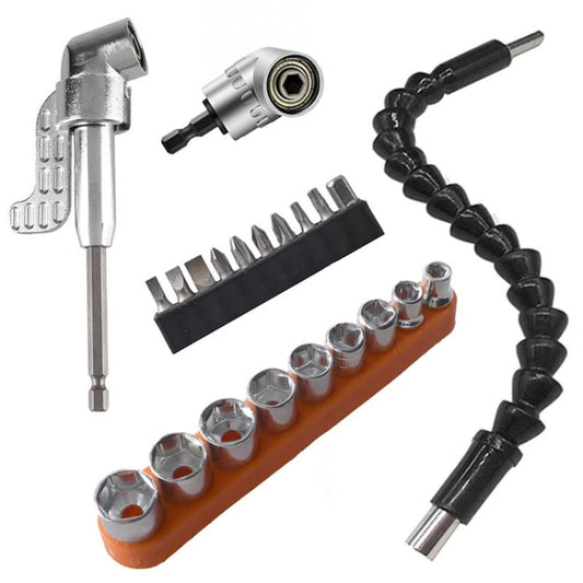 22 PCS / Set Screwdriver Corner Universal Soft Shaft Hex Handle Batch Combination Tool(Silver) by buy2fix