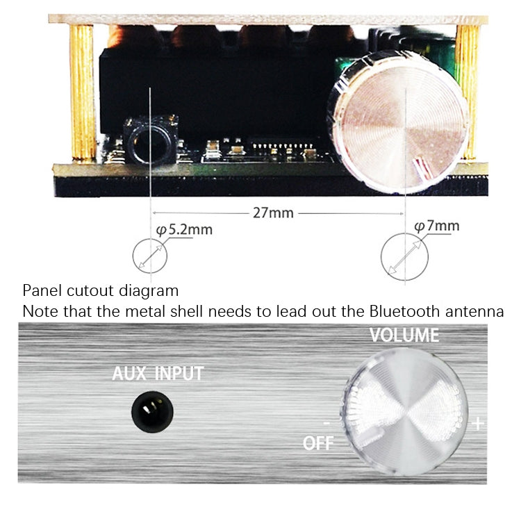 Wuzhi ZK-1002 100W X 2 HIFI High Fidelity High Power 2.0 Stereo Bluetooth Digital Power Plate by buy2fix