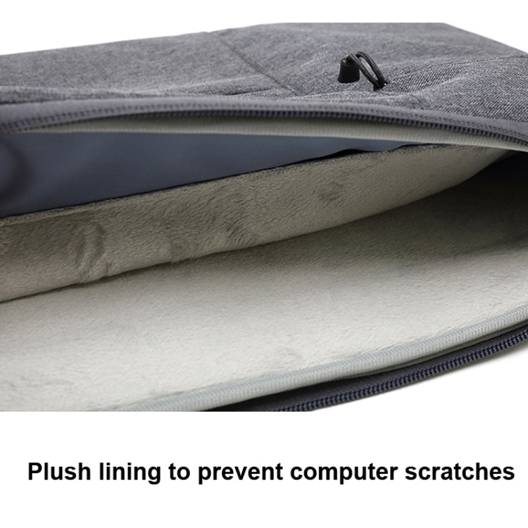 Zipper Type Polyester Business Laptop Liner Bag, Size: 15.6 Inch(Dark Gray) by buy2fix