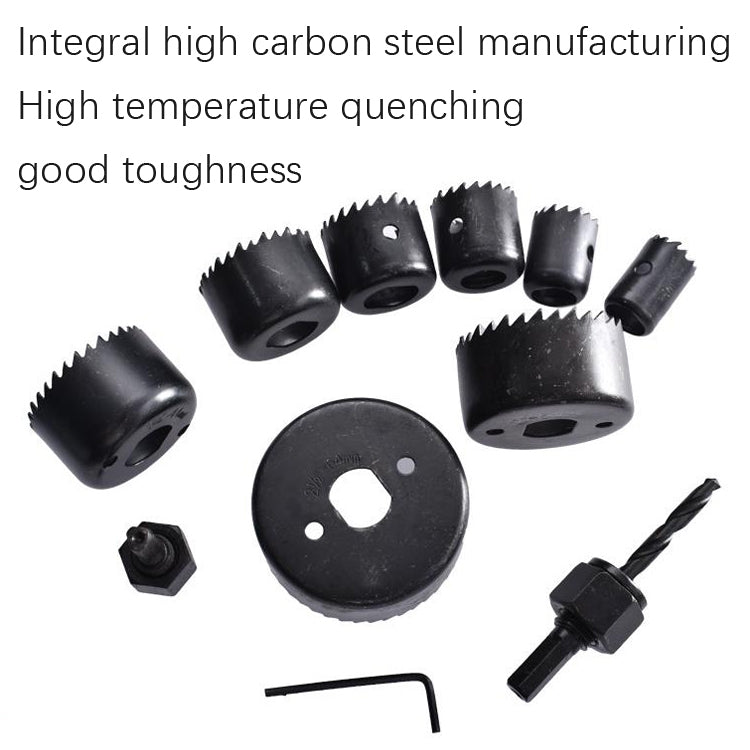 16 PCS / Set Woodworking Open Machine Plastic Barrel Plasterboard Punch Drill Bit Electric Drill Reamer Woodworking Tool by buy2fix