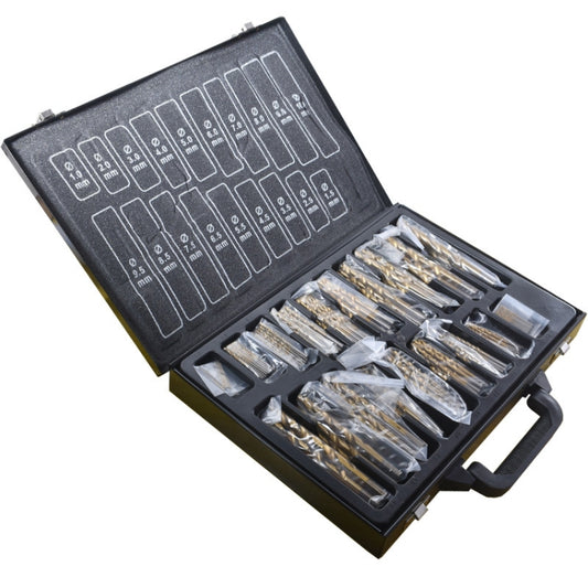 170 PCS / Set 1-10mm High-Speed Steel Metal Open Hole Straight Shank Twist Drill Bit(Black Box) by buy2fix