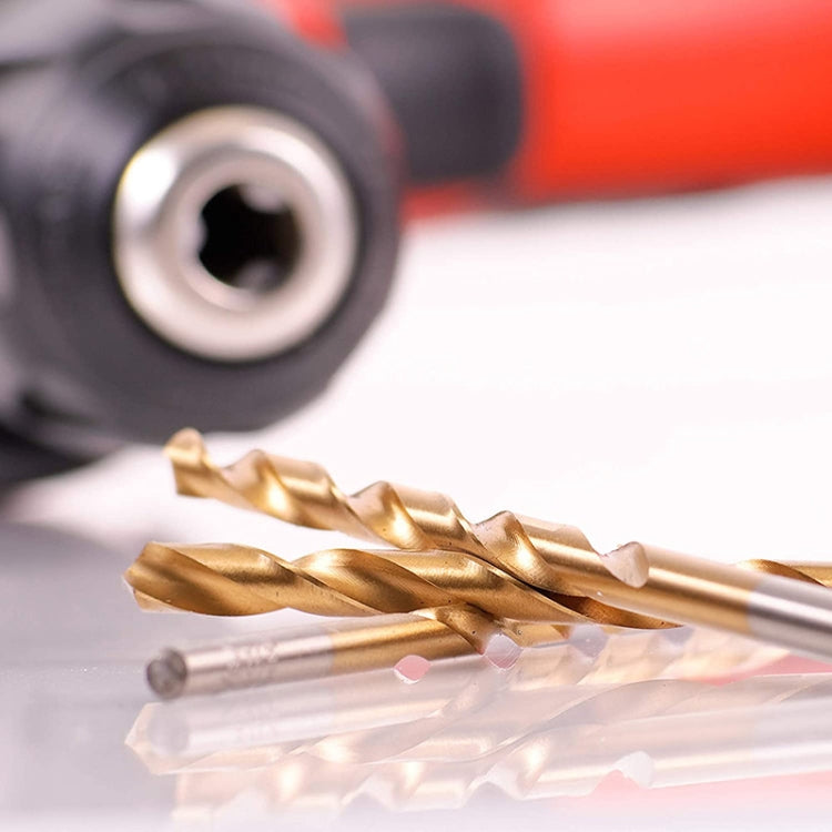 170 PCS / Set 1-10mm High-Speed Steel Metal Open Hole Straight Shank Twist Drill Bit(Black Box) by buy2fix