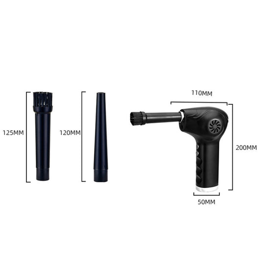 WD-1819 High Power USB Portable Computer Keyboard Duster, Battery Capacity: 10000mAh (Black) by buy2fix