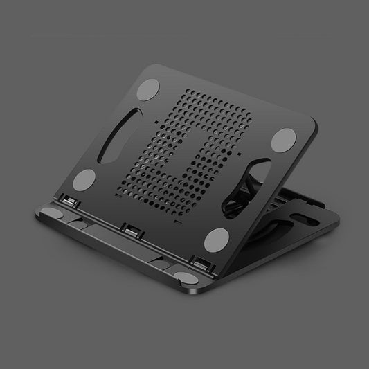 Foldable Laptop Desktop Heightening Cooling Bracket(Black) by buy2fix
