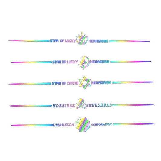 2pcs 60cm Colorful Laser Car Stickers Body Scratches Cover Car Stickers(Crown 9137c) by buy2fix