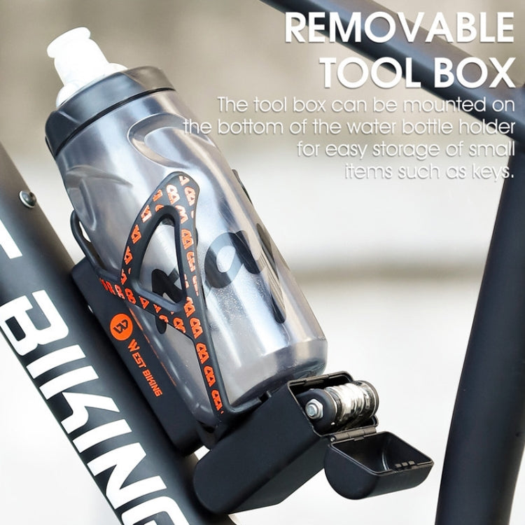 WEST BIKING Bicycle Multifunctional Bottle Cage Tire Lever Tool Box(Black White) by buy2fix