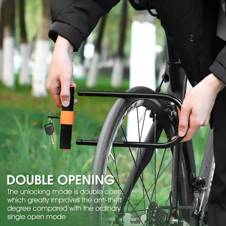 WEST BIKING Bicycle Carbon Steel Anti-Shear Anti-Theft U-Lock, Specification: Only Lock by WEST BIKING
