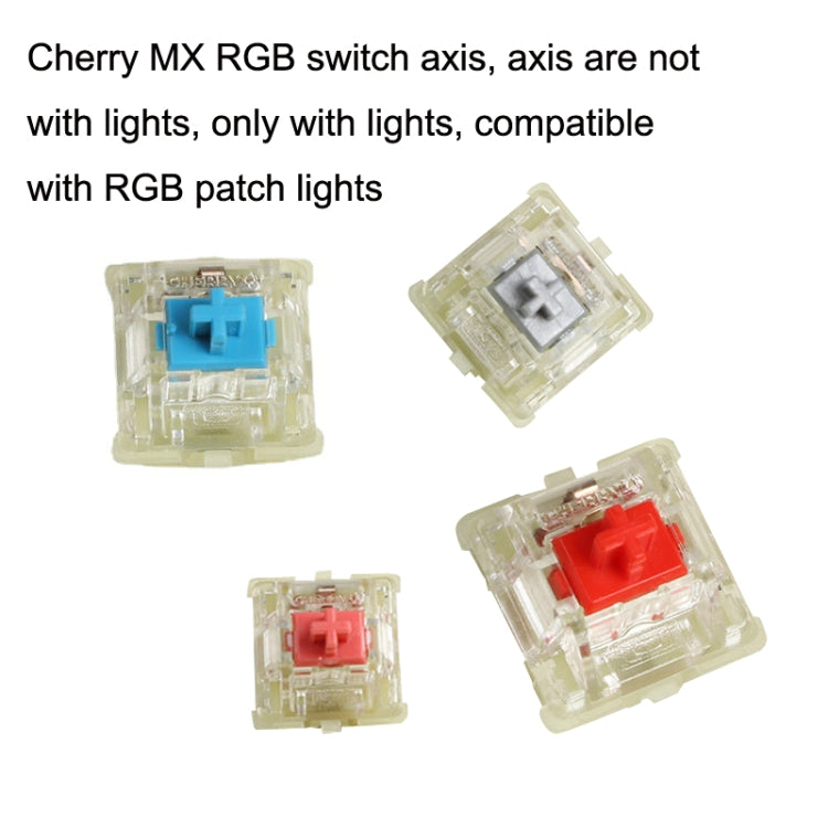 10PCS Cherry MX RGB Transparent Shaft Switch Mechanical Keyboard Triangular Shaft Body, Color: Silver Shaft by CHERRY