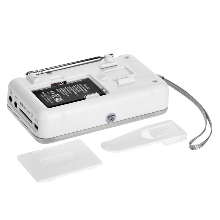 L-938 MP3 Audio Player FM Radio Support SD MMC Card AUX-IN Earphone-out(White) by buy2fix