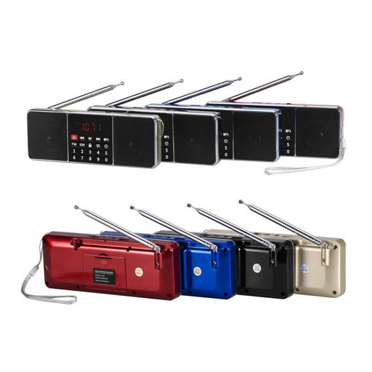 L-288AM Bluetooth Dual Speaker Radio MP3 Player Support TF Card/U Disk with LED Display(Red) by buy2fix