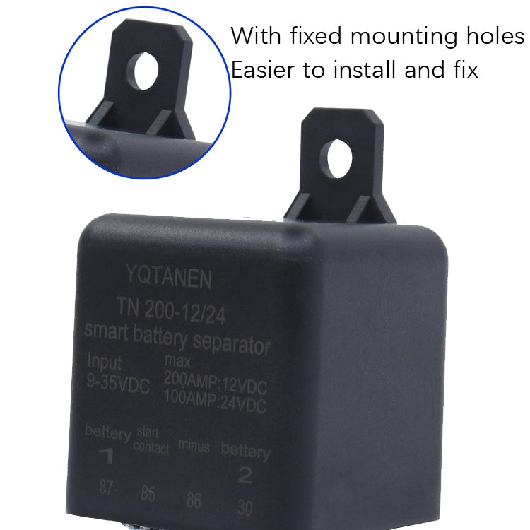YQTANEN Small Volume Wide Voltage Dual Battery Isolator, Current: 100A by buy2fix