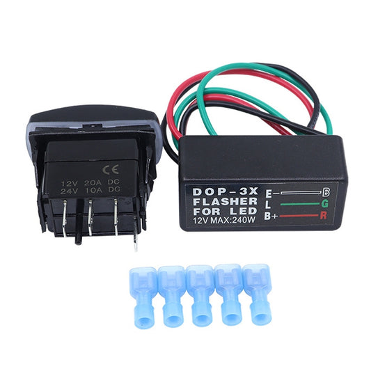 3 In 1 DOP-3X Motorcycle Flash LED Turning Light Controller by buy2fix