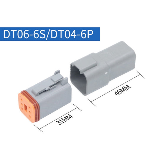 2 PCS DT04-6P / DT06-6S With Copper Car Waterproof Connector Conductive Connection Terminal by buy2fix