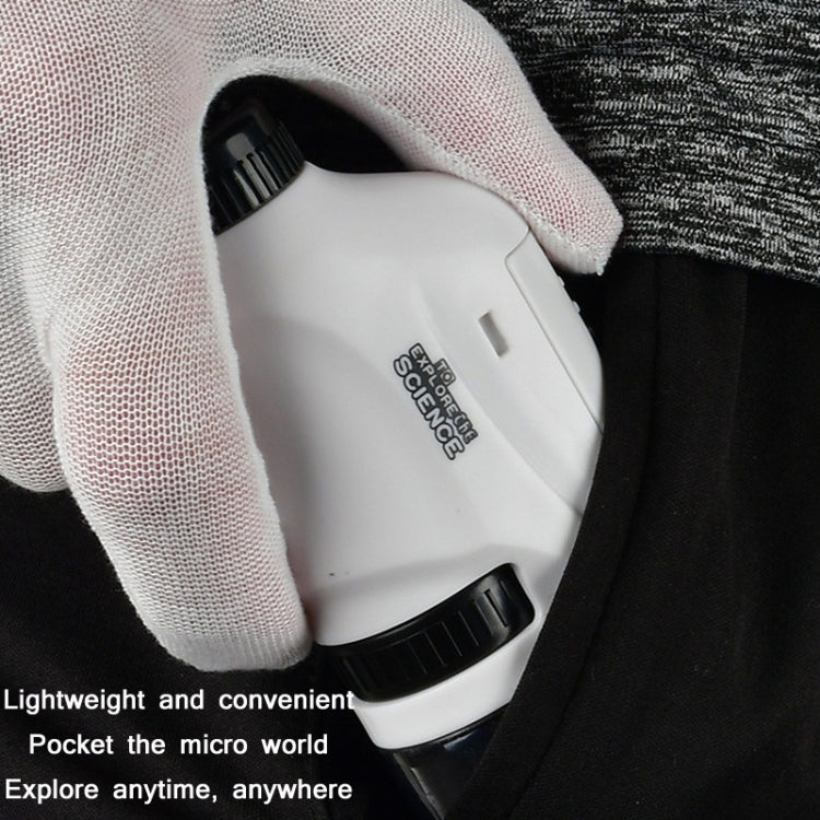 Children Handheld Portable Laboratory Equipment Microscope Toys, Colour: Lite + Specimen (White) by buy2fix