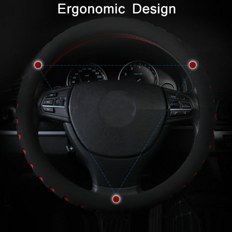 Sports Punched EVA Car Steering Wheel Cover, Size: 38cm(Grey) by buy2fix