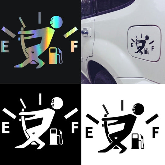 Pull Fuel Tank Pointer To Full Hellaflush Reflective Vinyl Car Sticker(Silver White) by buy2fix