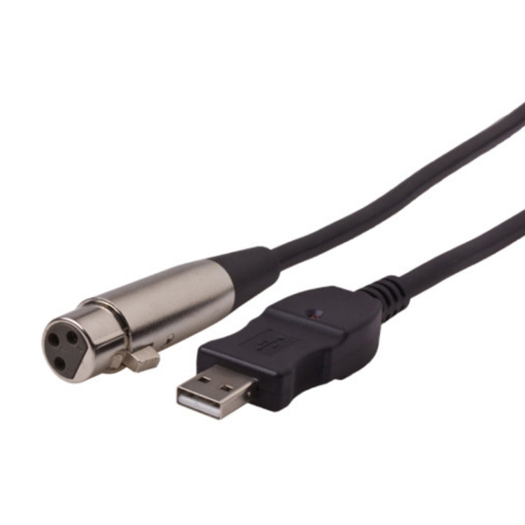 3m Microphone Connection Computer Cable USB To XLR(Black) by buy2fix
