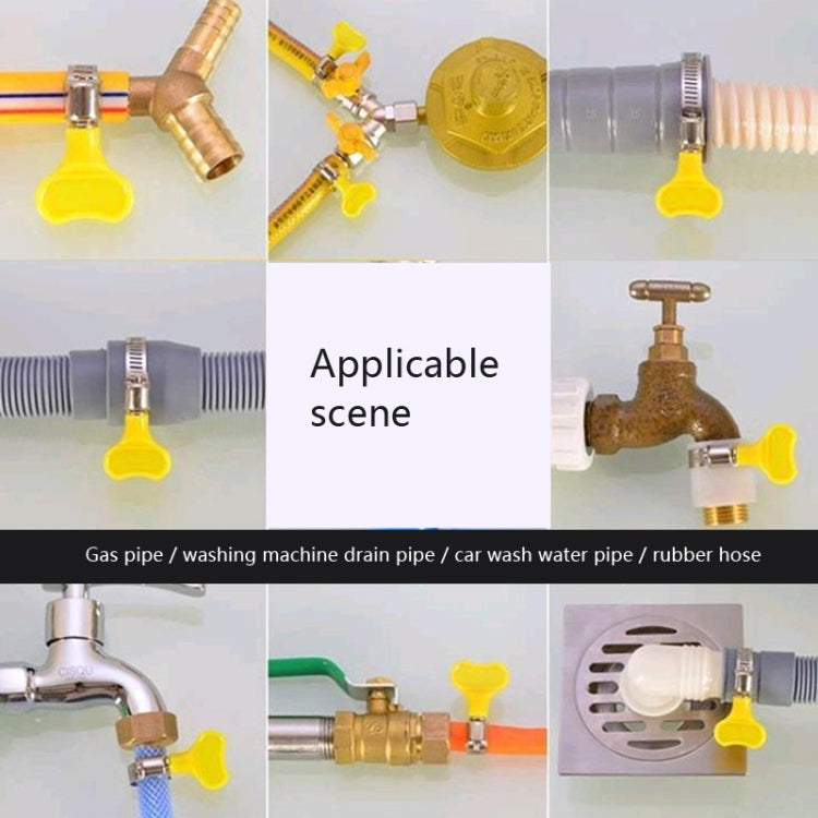 50 PCS Plastic Handle Stainless Steel Throat Clamp Buckle Water Pipe Clamp by buy2fix