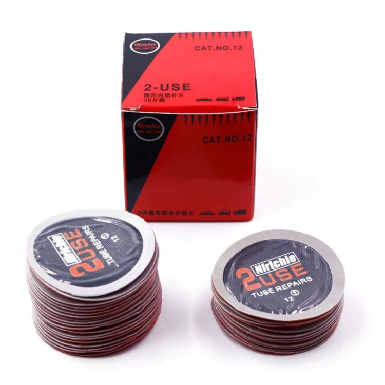 30 Tablets / Box Nirichie 60mm Round Car Tire Repair Patch Tire Repair Cold Patch Film by buy2fix