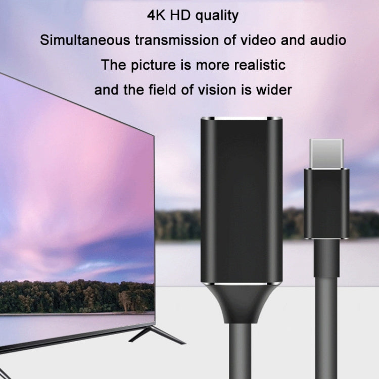 TYPE-C USB3.1 to HDMI HD 4K Converter(Silver) by buy2fix