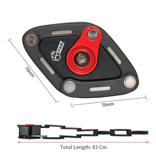 PAW Foldable Bike Lock Anti-theft Bicycle Lock Heavy Duty Chain Cable Padlock(Black) by PAW