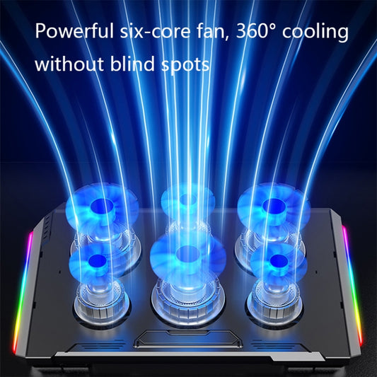 NUOXI Q9 RGB Lighting Effect Laptop Cooler(Black) by NUOXI