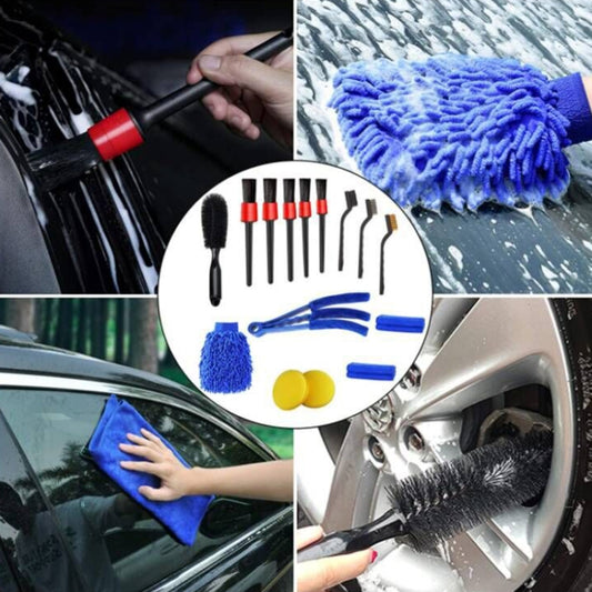 15 PCS / Set Car Cleaning Brush Wax Sponge Car Wash Tool Brush by buy2fix