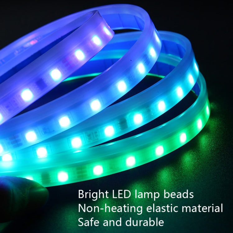 Car LED Streamer Decorative Hood Atmosphere Lights, Style: Remote Control+APP Colorful Light(1.8m) by buy2fix