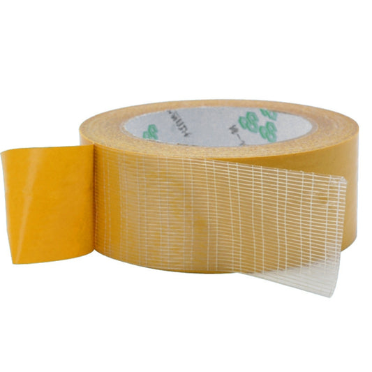 20mmx50 m Double-sided Fiberglass Grid Sticky Adhesive Fiber Transparent Mesh Tape by buy2fix