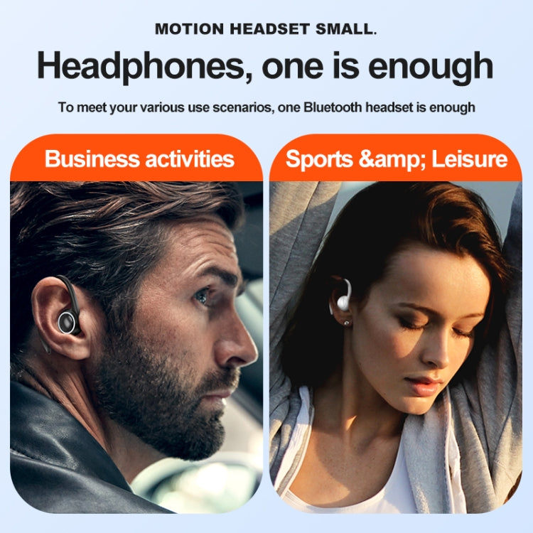 A1S Bluetooth Earphone Hanging Ear Incorporation True Sound Sports Single Ear Headset(Black) by buy2fix
