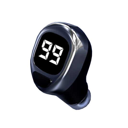 F6 Bluetooth Headset Mini Invisible Ear Business Digital Display Earphone(Black) by buy2fix