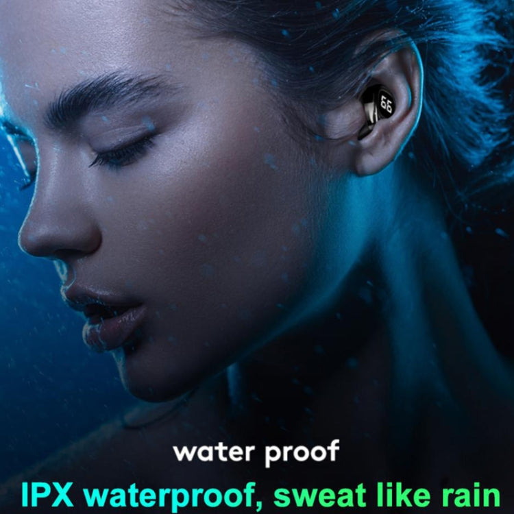 F6 Bluetooth Headset Mini Invisible Ear Business Digital Display Earphone(Black) by buy2fix