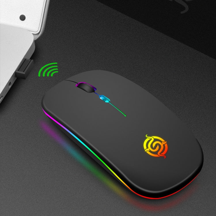 K-Snake BM110 RGB Lighting Effect Wireless Bluetooth Mouse(White) by K-Snake