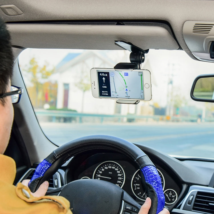 Car Sun Visor Bracket Car Mobile Phone Buckle Holder(Black) by buy2fix