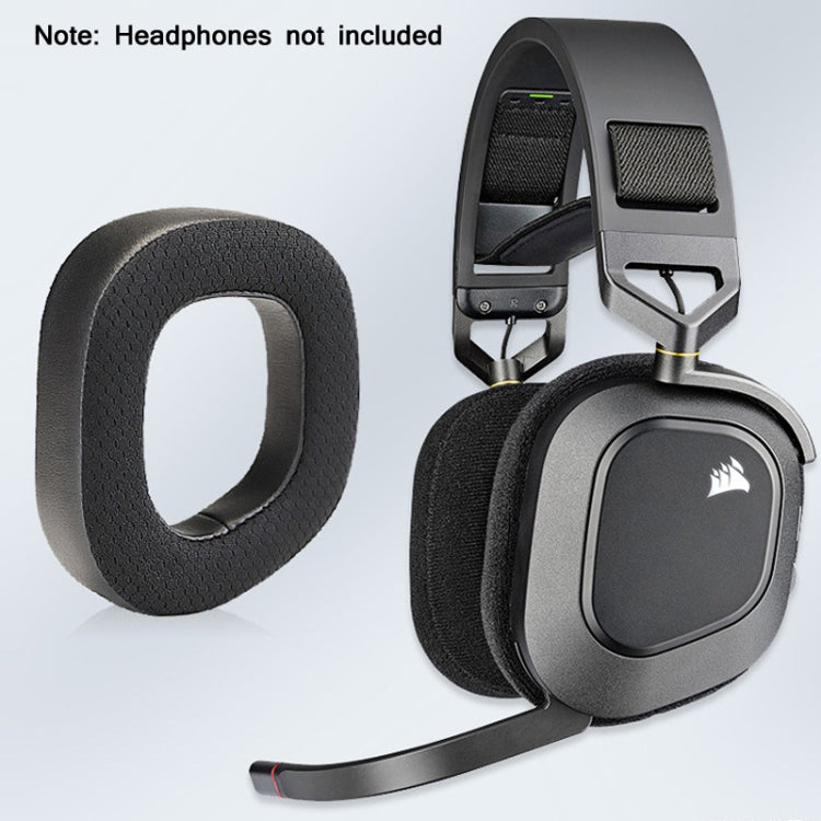 2 PCS RGB Headest Sponge Cover Earmuffs For Corsair HS80(Full Mesh) by buy2fix