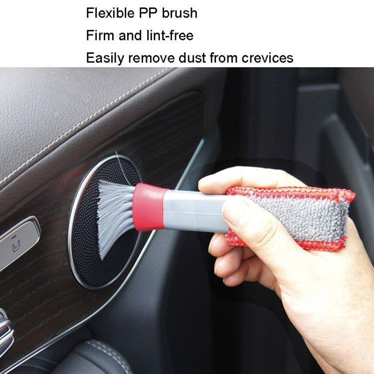 Car Wash Brush Soft Hub Multi-Function Dust Removal Tool, Color: Red Gray Air Outlet Brush by buy2fix