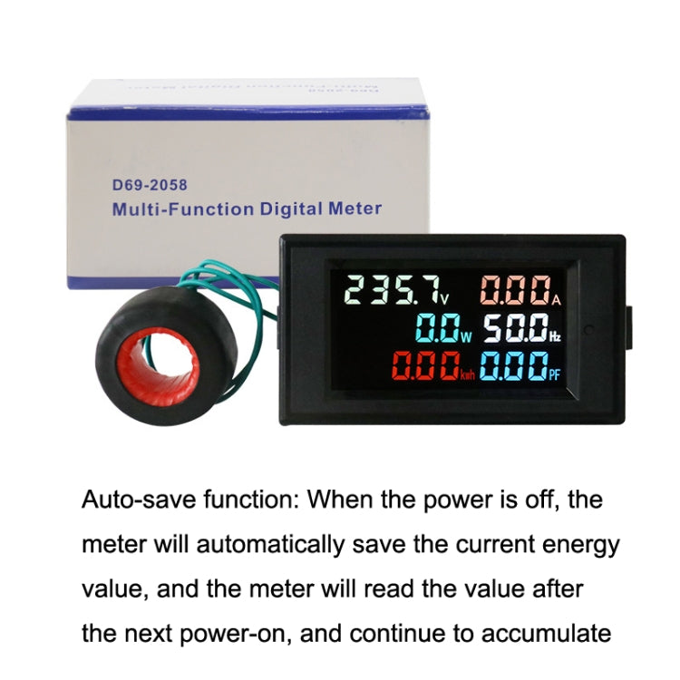 D69-2058 6 in 1 Multifunctional AC Voltage and Current Digital Display Instrument by buy2fix