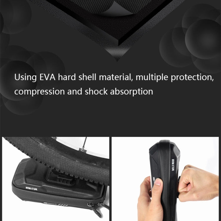 WILD MAN X3 0.5L EVA Hard Shell Bicycle Touch Screen Phone Bag(Black) by WILD MAN