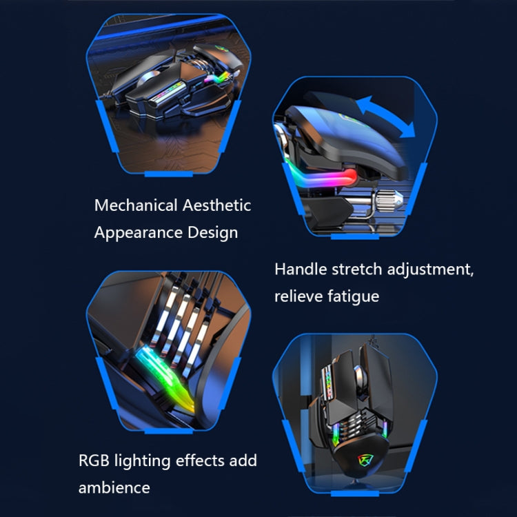 Y-FRUITFUL P3 6 Keys RGB Lighting Adjustable Wired Mouse(White) by buy2fix