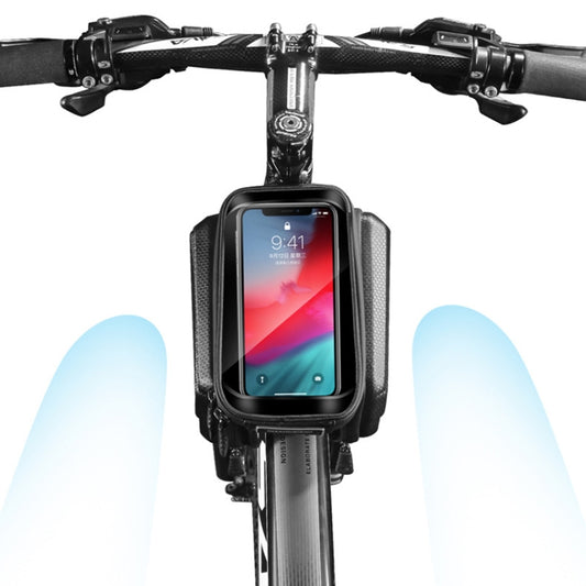 WILD MAN ES6 1.2L Multifunctional Bicycle Front Beam Bag(Black) by WILD MAN