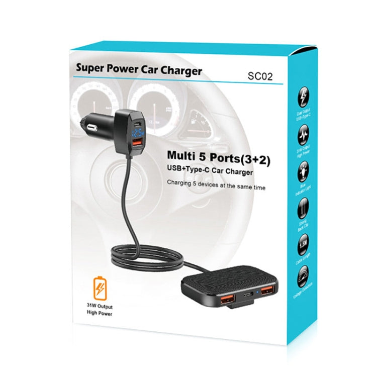 SC02 5 In 1 Mobile Phone Fast Recharge Car Charger by buy2fix