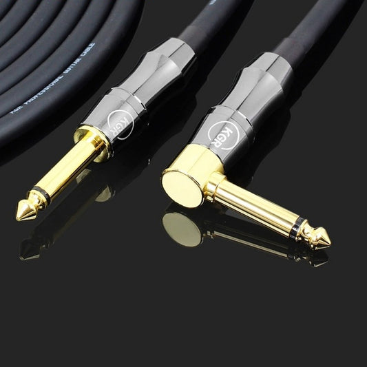 KGR Guitar Cable Keyboard Drum Audio Cable, Specification: 1m(Elbow Straight Jack) by KGR