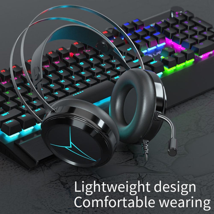 LANGTU M8 Computer Phone Game Wired Headset With Microphone, Cable Length: 1.5m(Black) by LANGTU