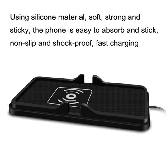 C6 15W 2 In 1 USB Multi-Function Car Wireless Charger Anti-Slip Launching Pad(Black) by buy2fix