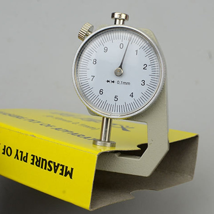 0-10mm Dial Thickness Gauge Leather Paper Thickness Meter Tester, Model: Pointed Head by buy2fix